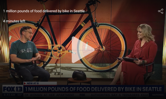 Discussing the Pedaling Relief Project on Fox 13